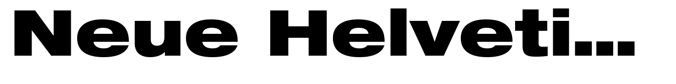 Neue Helvetica Pro 93 Extended Black